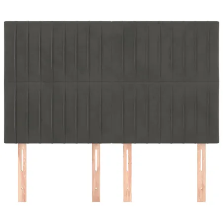 Tête de lit Gris foncé 144 x 5 x 118/128 cm Velours