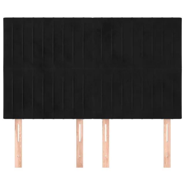 Tête de lit Noir 144x5x118/128 cm Velours