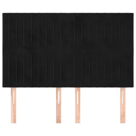 Tête de lit Noir 144x5x118/128 cm Velours