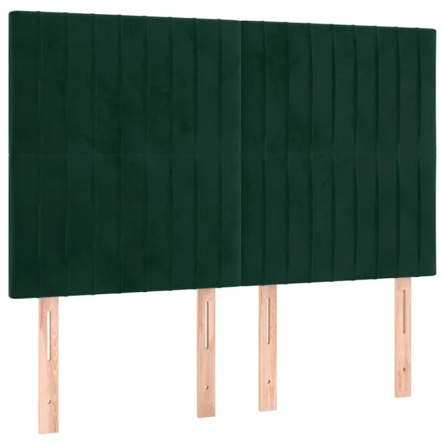 Tête de lit Vert foncé 144 x 5 x 118/128 cm Velours