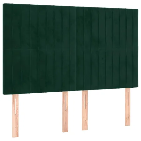 Tête de lit Vert foncé 144 x 5 x 118/128 cm Velours