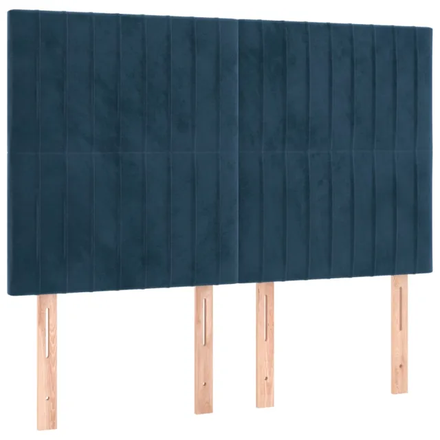 Tête de lit Bleu foncé 144 x 5 x 118/128 cm Velours
