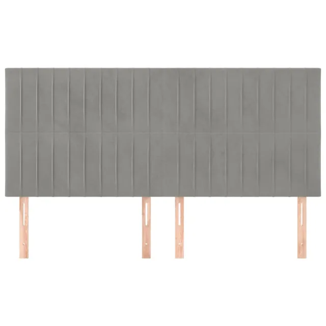 Tête de lit Gris clair 160x5x118/128 cm Velours