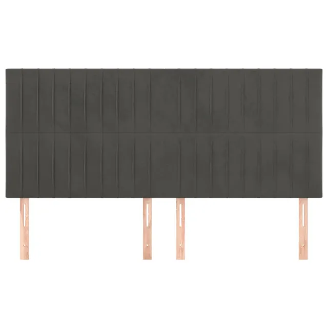 Tête de lit Gris foncé 160 x 5 x 118/128 cm Velours
