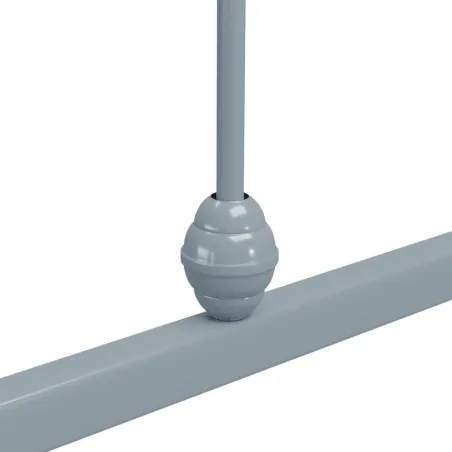 Cadre de lit sans matelas gris métal 100x200 cm