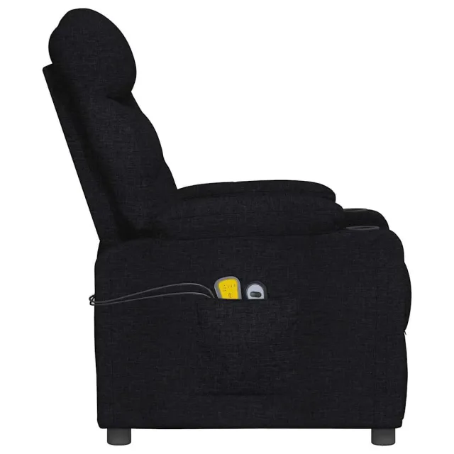 Fauteuil de massage Noir Tissu