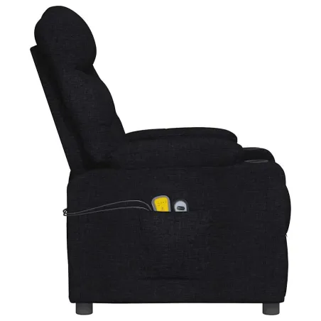Fauteuil de massage Noir Tissu
