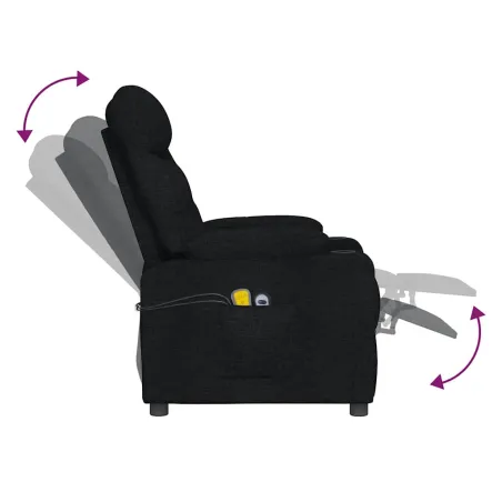 Fauteuil de massage Noir Tissu