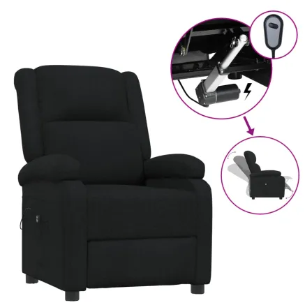 Fauteuil inclinable électrique Noir Tissu 2