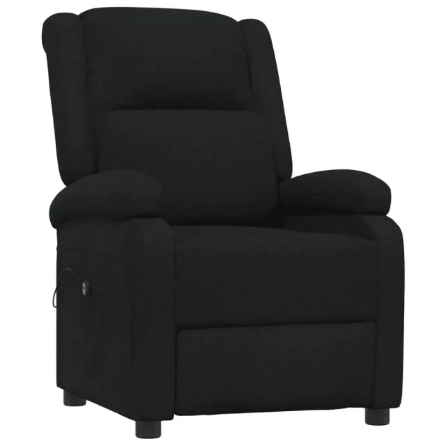 Fauteuil inclinable électrique Noir Tissu