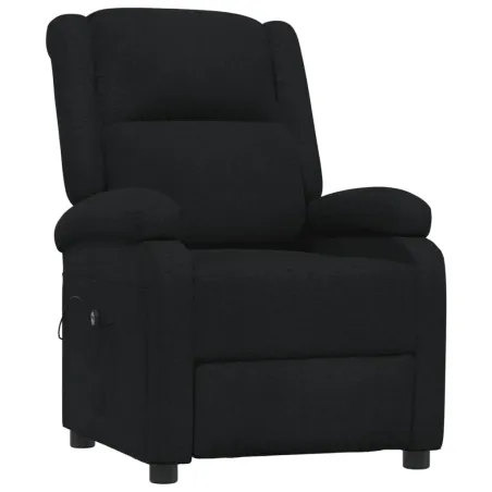 Fauteuil inclinable électrique Noir Tissu