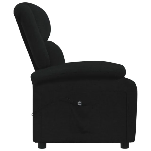 Fauteuil inclinable électrique Noir Tissu