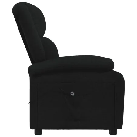 Fauteuil inclinable électrique Noir Tissu