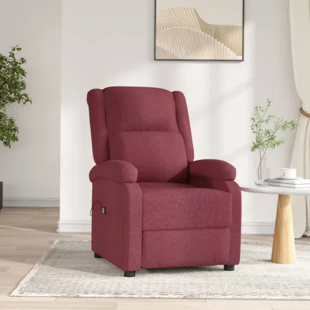 Fauteuil inclinable électrique Rouge bordeaux Tissu