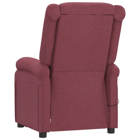 Fauteuil inclinable électrique Rouge bordeaux Tissu