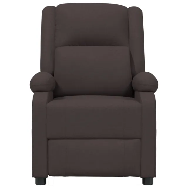 Fauteuil inclinable électrique Marron foncé Tissu