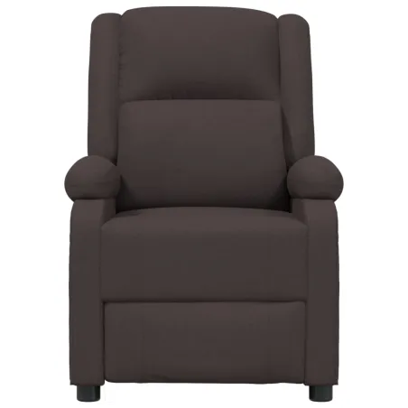 Fauteuil inclinable électrique Marron foncé Tissu