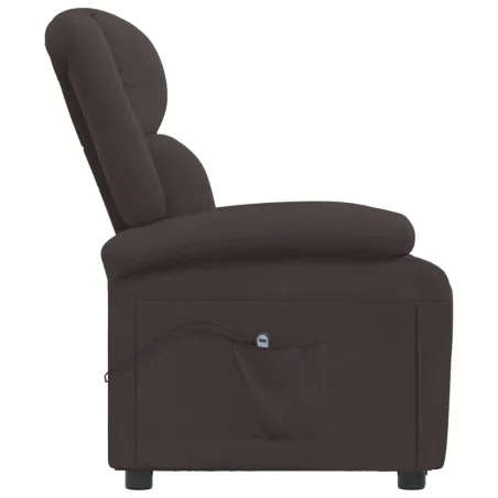 Fauteuil inclinable électrique Marron foncé Tissu