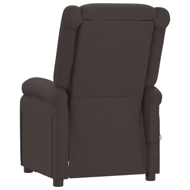Fauteuil inclinable électrique Marron foncé Tissu