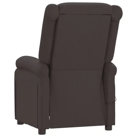 Fauteuil inclinable électrique Marron foncé Tissu