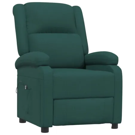 Fauteuil inclinable électrique Vert foncé Tissu