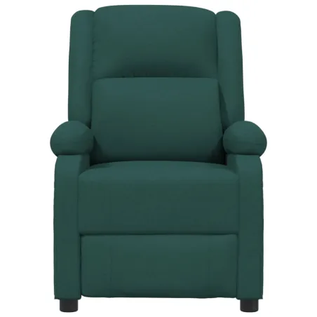 Fauteuil inclinable électrique Vert foncé Tissu
