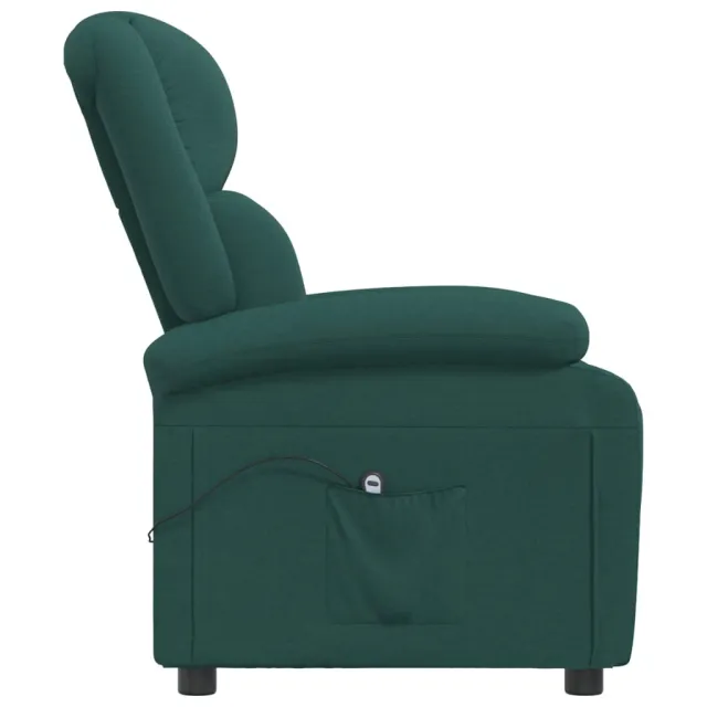 Fauteuil inclinable électrique Vert foncé Tissu