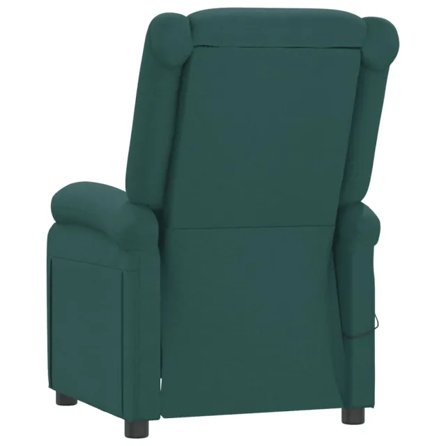 Fauteuil inclinable électrique Vert foncé Tissu