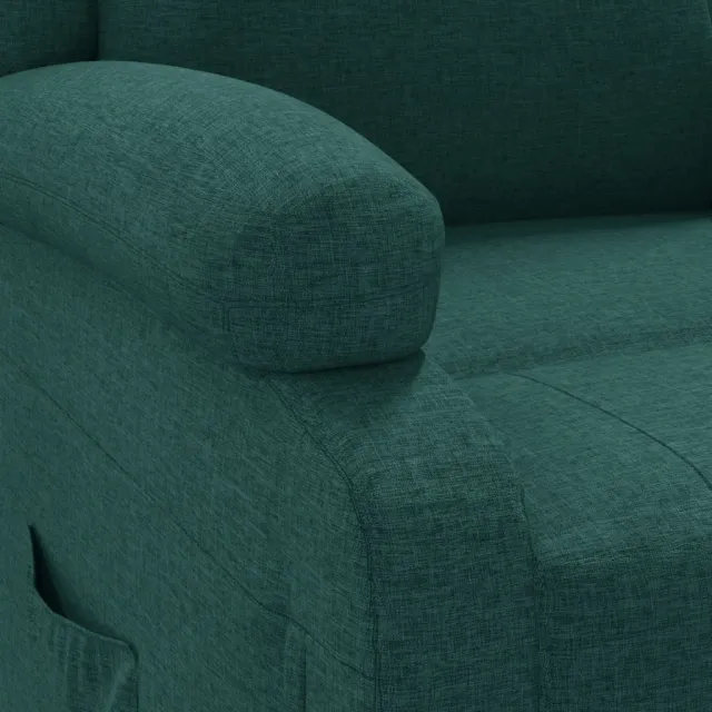 Fauteuil inclinable électrique Vert foncé Tissu