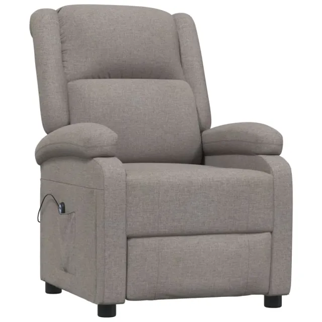 Fauteuil inclinable électrique Taupe Tissu