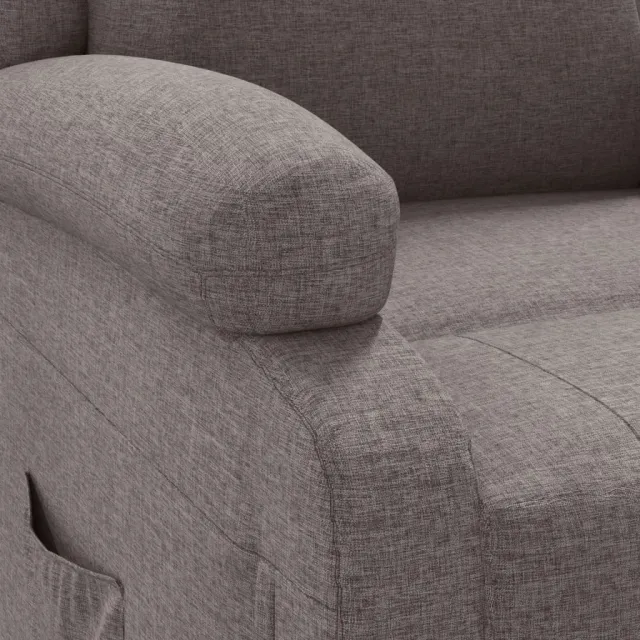 Fauteuil inclinable électrique Taupe Tissu