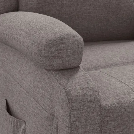 Fauteuil inclinable électrique Taupe Tissu