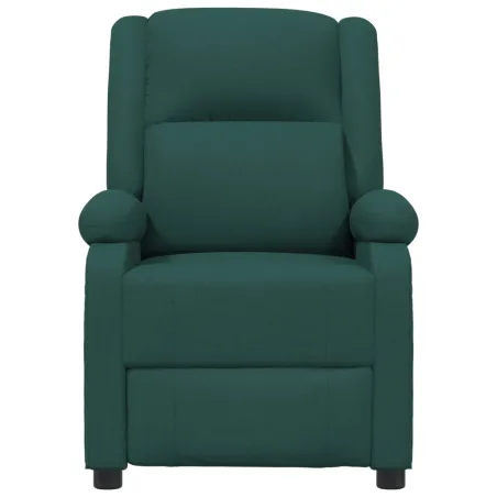 Fauteuil électrique de massage Vert foncé Tissu