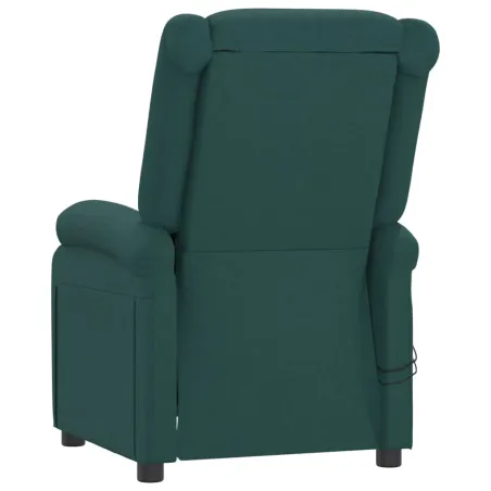 Fauteuil électrique de massage Vert foncé Tissu