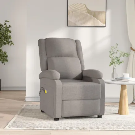 Fauteuil électrique de massage Taupe Tissu