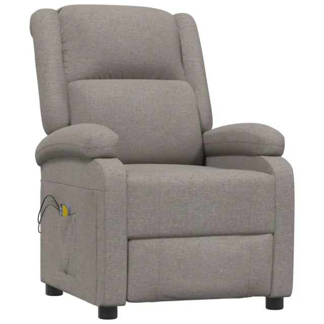 Fauteuil électrique de massage Taupe Tissu