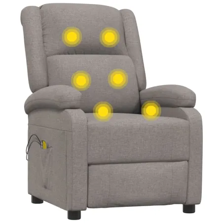 Fauteuil électrique de massage Taupe Tissu