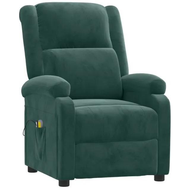 Fauteuil électrique de massage Vert foncé velours