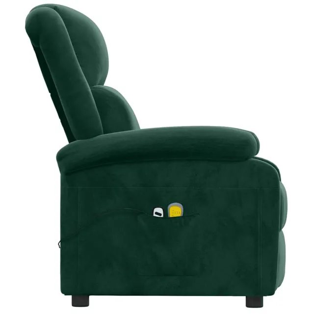Fauteuil électrique de massage Vert foncé velours