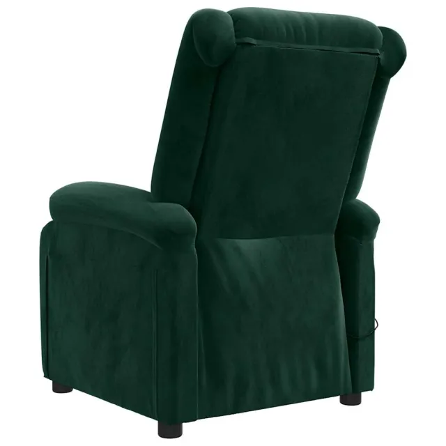 Fauteuil électrique de massage Vert foncé velours
