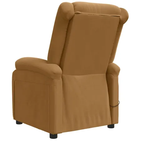 Fauteuil électrique de massage Marron Velours