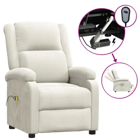 Fauteuil électrique de massage Crème Velours