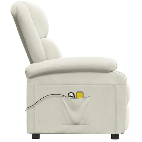 Fauteuil électrique de massage Crème Velours