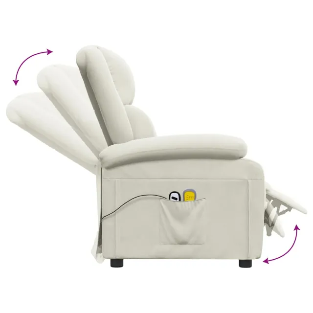 Fauteuil électrique de massage Crème Velours