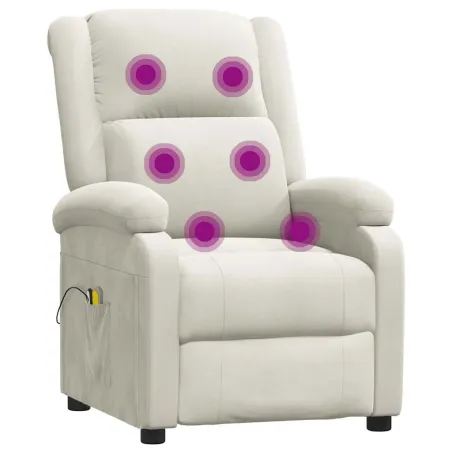 Fauteuil électrique de massage Crème Velours