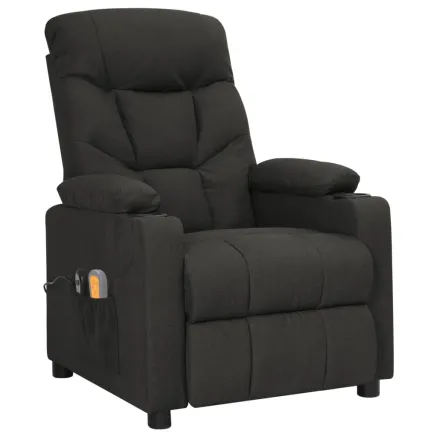 Fauteuil électrique de massage Noir Tissu 2
