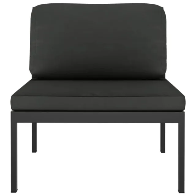 Salon de jardin 4 pcs avec coussins Aluminium Anthracite