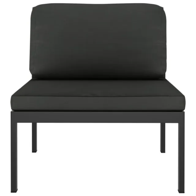 Salon de jardin 8 pcs avec coussins Aluminium Anthracite