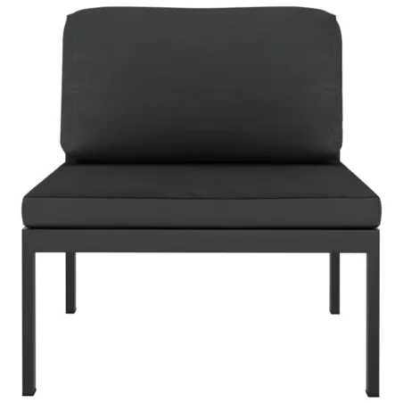 Salon de jardin 8 pcs avec coussins Aluminium Anthracite