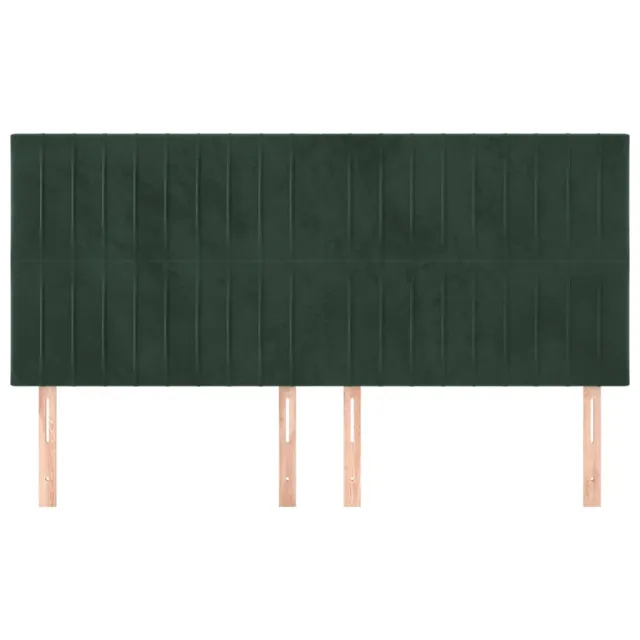 Tête de lit Vert foncé 160x5x118/128 cm Velours